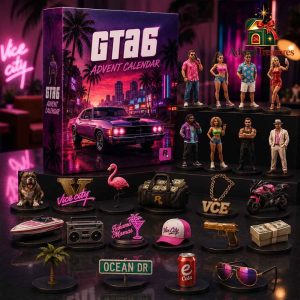 GTA 6 Advent Calendar – 24 Days Vice City Miniatures & Collectible Figurine Set