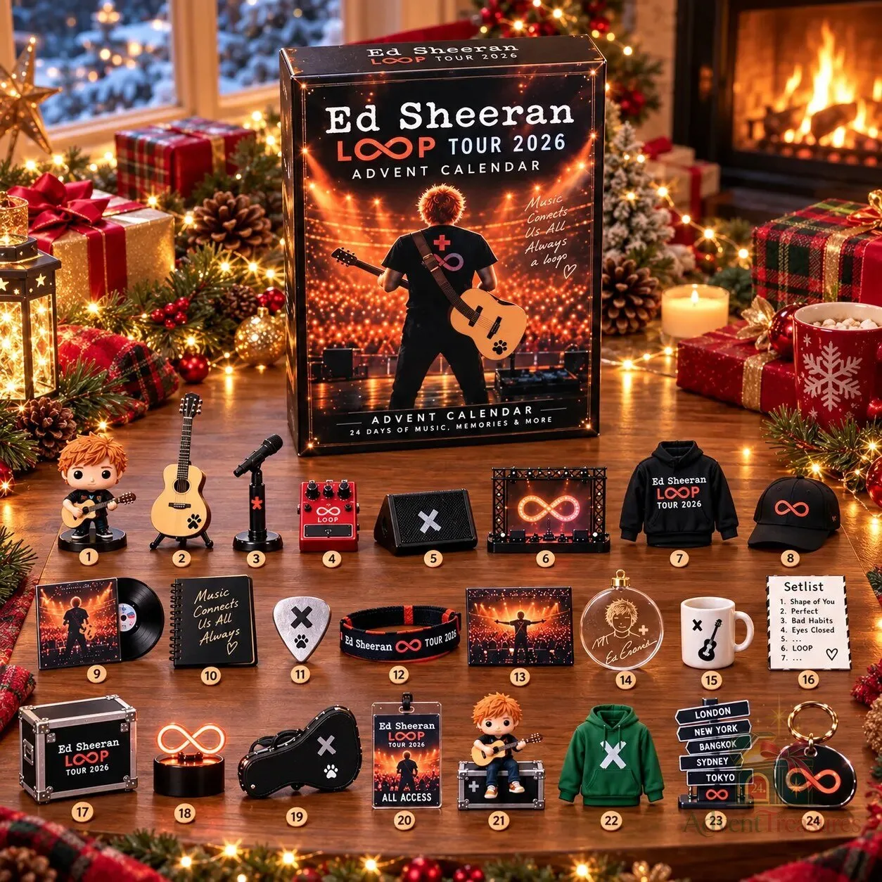 Ed Sheeran Loop Tour 2026 Advent Calendar Set